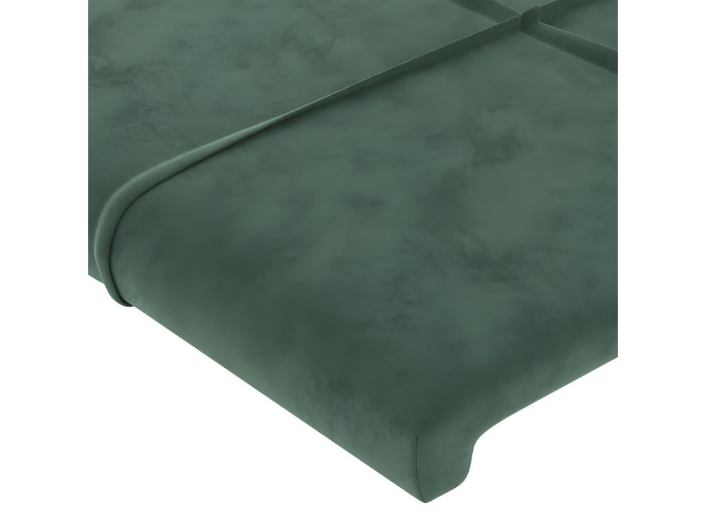Headboard with wings, Dark Green, 93x16x78/88 cm, Velvet, ZRYI91721