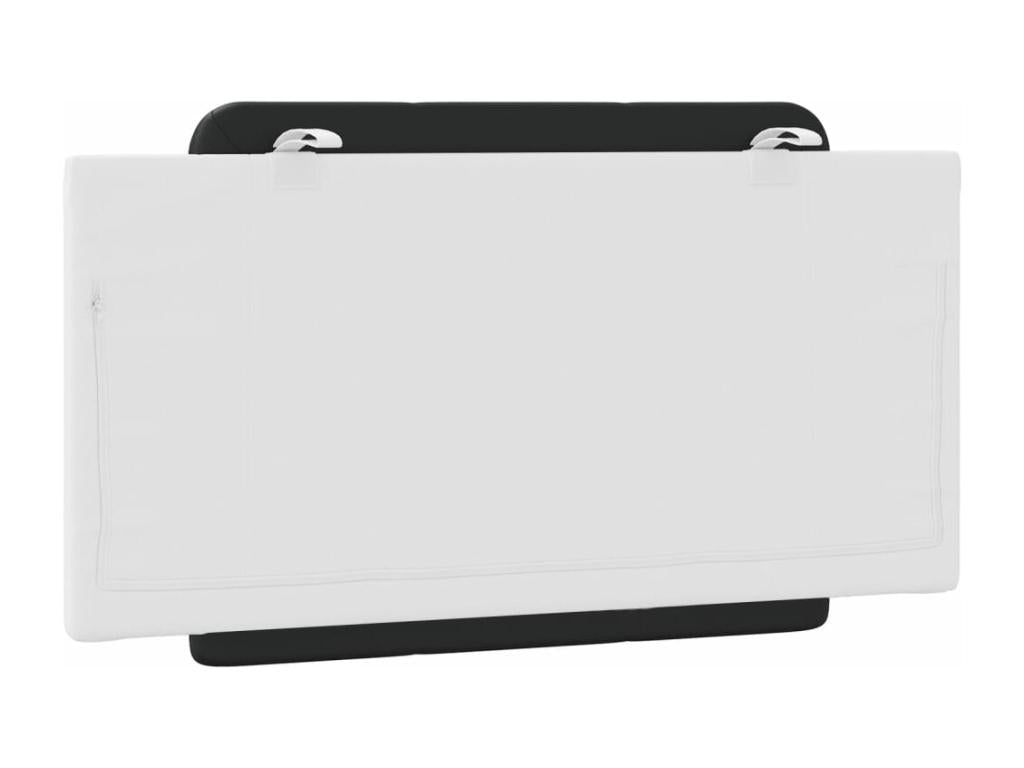 Black and white headboard cushion 100 cm faux leather AOHC37927