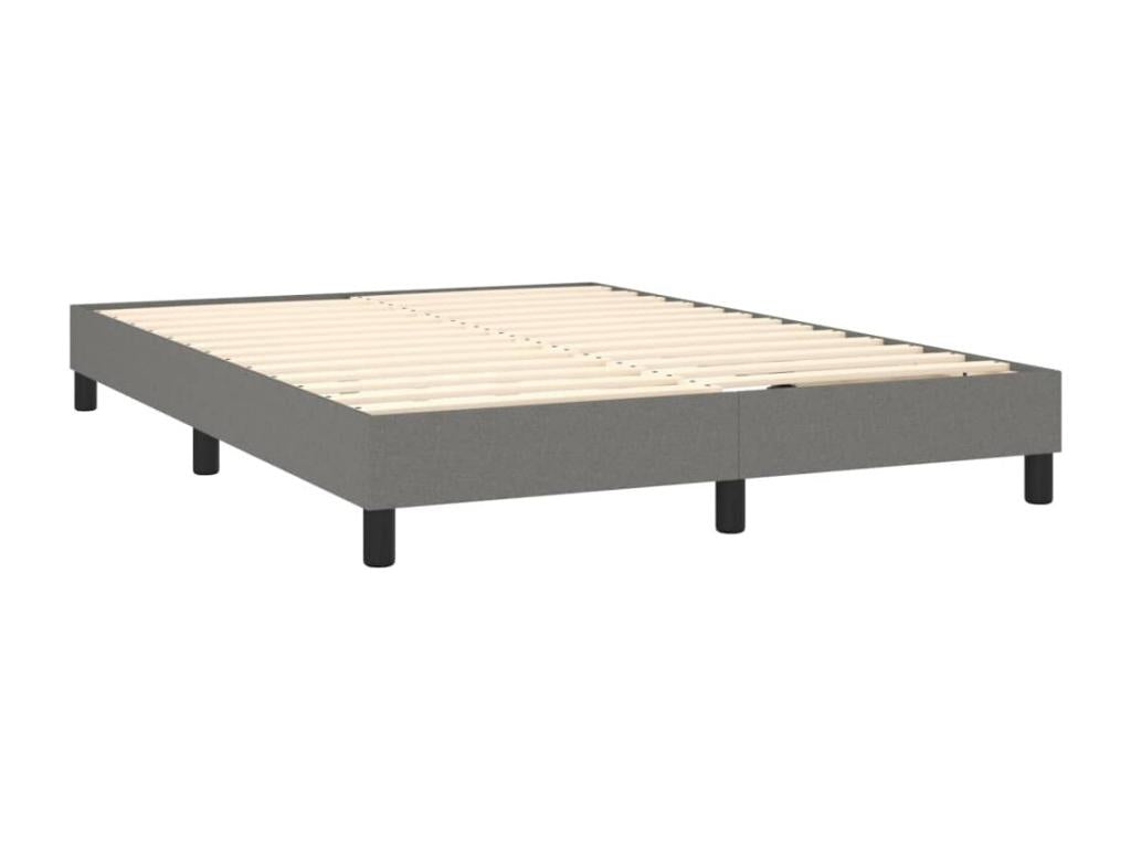 Boisona bed base with mattress, dark grey, 140x190cm, fabric, YBHJ98520