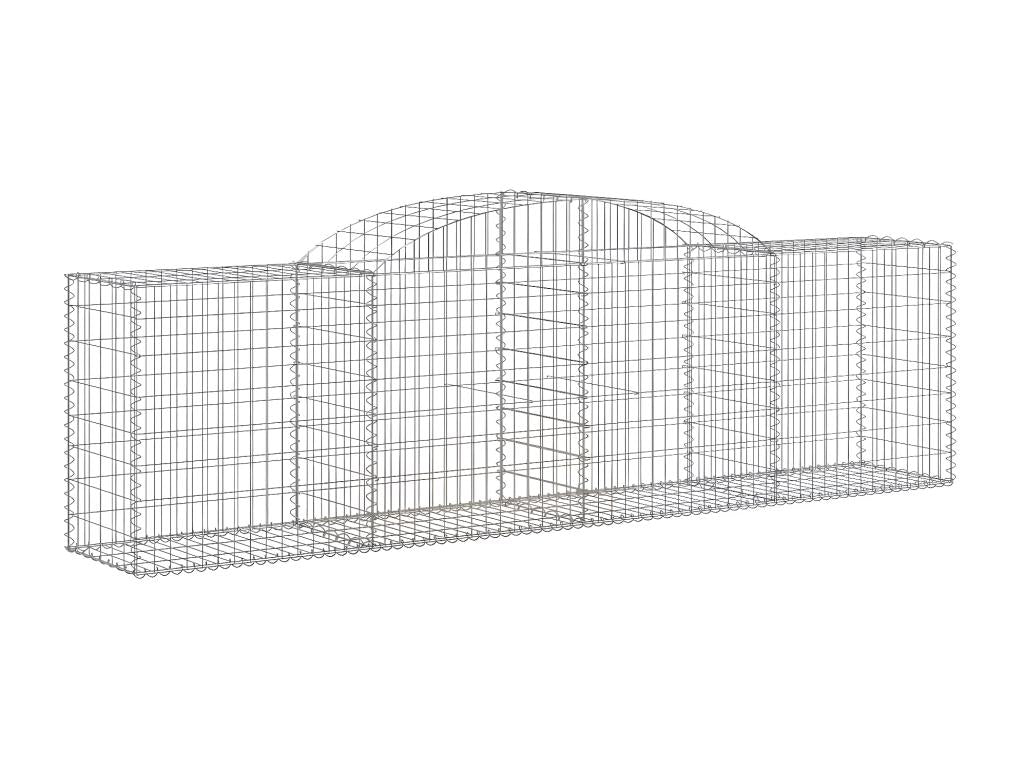 Arched gabion baskets, 11 pieces, 300x50x80/100 cm, galvanized iron, YBEK85120
