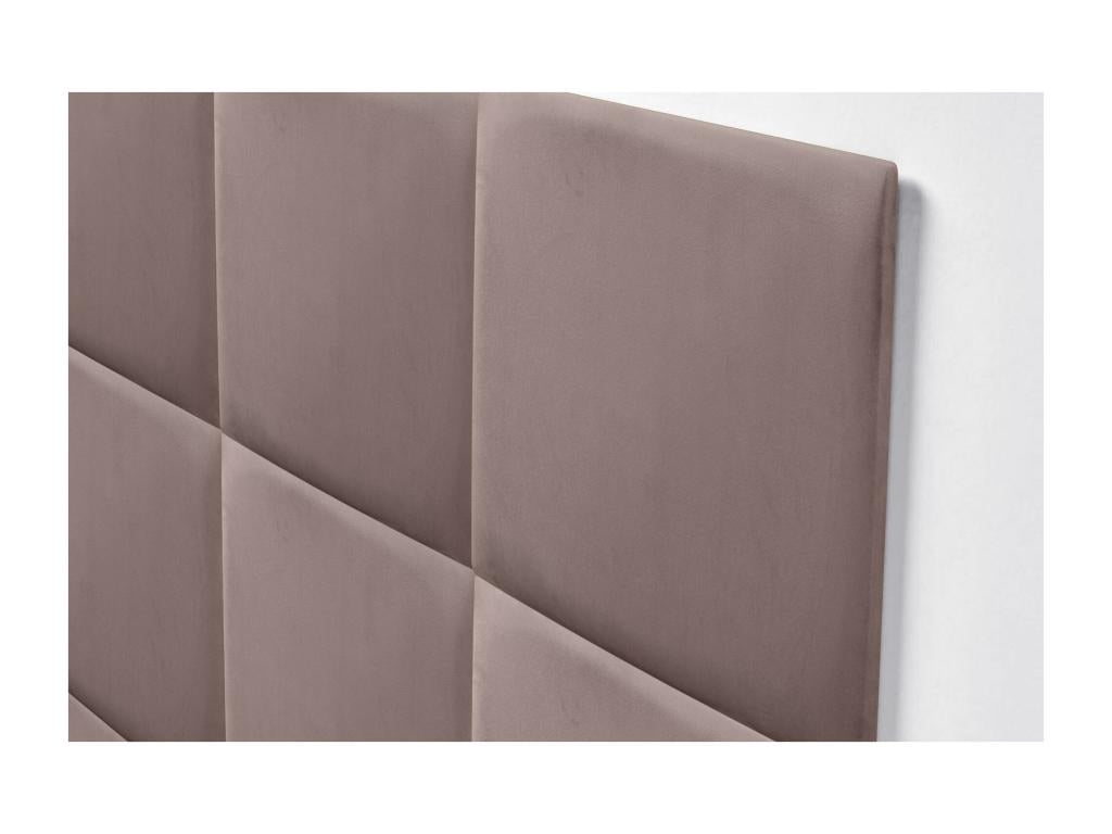 Elariva Upholstered Headboard in High-Quality Velvet, Elariva Interior, Composed of Interchangeable Self-Adhesive Panels for Bedroom, Brown, 95 cm, KJMU21937