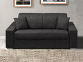2-seater express convertible sofa in fabric - Anthracite - 120 cm sleeping area - 14 cm mattress YNZU85728