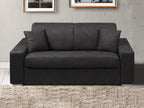 2-seater express convertible sofa in fabric - Anthracite - 120 cm sleeping area - 14 cm mattress YNZU85728