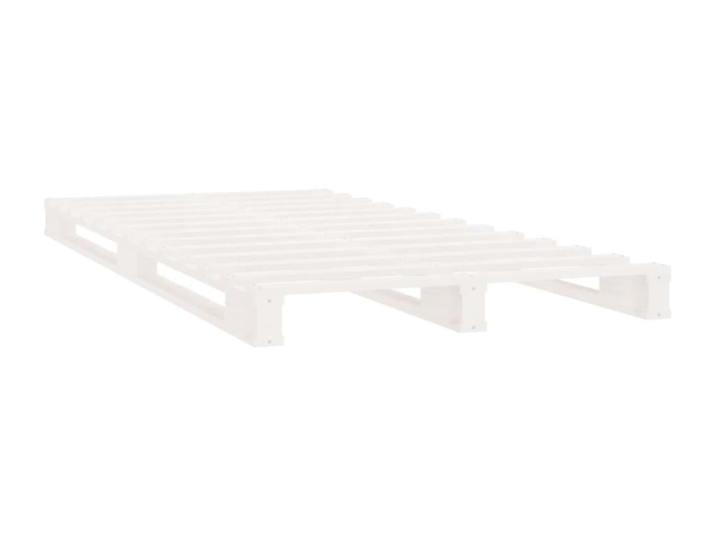 White pallet bed 100x200 cm solid pine wood KXTL97002