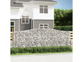 6-piece arched gabion baskets, 400x30x140/160 cm, galvanized iron WIKJ82954
