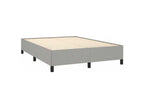 Bed base with mattress, light grey, 140x190 cm, fabric, NMHZ19771