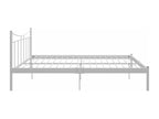 White metal bed frame without mattress, 200x200 cm, PQYE69452