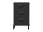 Boisona bedside table, black, solid pine wood, BUOR09990