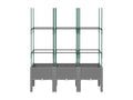 Planter with trellis, light grey, 120x40x142.5 cm, PP LZLV29754