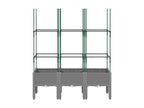 Planter with trellis, light grey, 120x40x142.5 cm, PP LZLV29754
