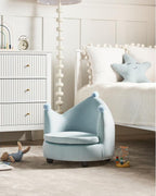 Children's Chair, Light Blue Velvet, VOEV83222