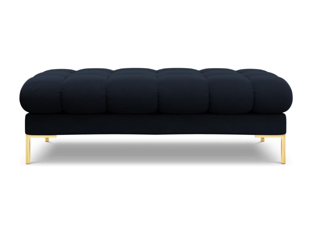 Elariva - 2-seater bench in dark blue velvet - 62x133x41cm CRBI71688
