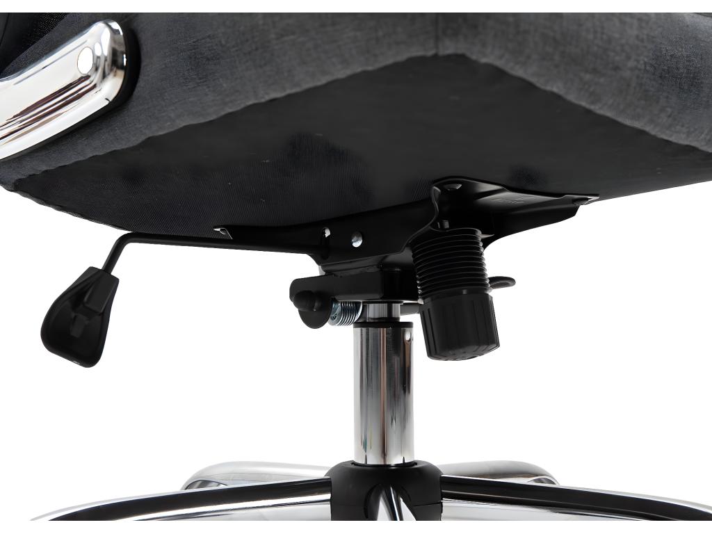 Lysvia-J21 office chair, height-adjustable swivel office chair - dark grey fabric/textile WUJX53454