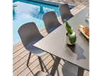 Set of 4 grey outdoor chairs EPTU14219