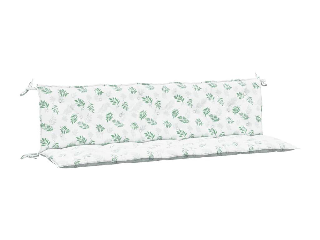 2-piece garden bench cushions with leaf pattern fabric by Elariva VUZN69403