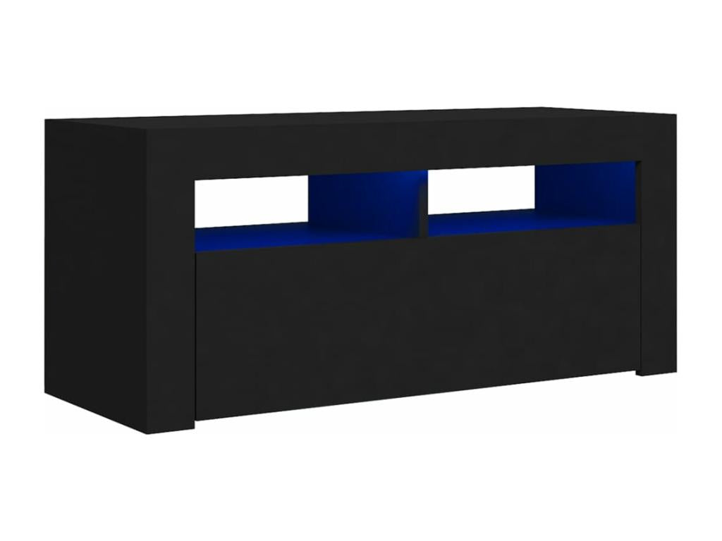 TV stand with LED lights, black, 90x35x40 cm, HXPE57975