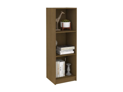 Bookshelf/Room Divider Honey Brown Solid Pine Wood HFUZ69068