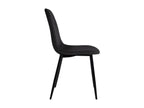 Dining chair - Velvet / Metal - Black - Boisona BLUU43125