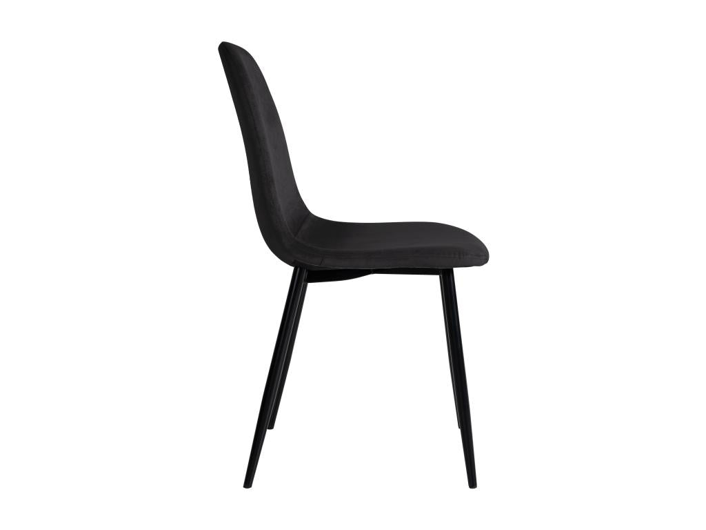 Dining chair - Velvet / Metal - Black - Boisona BLUU43125