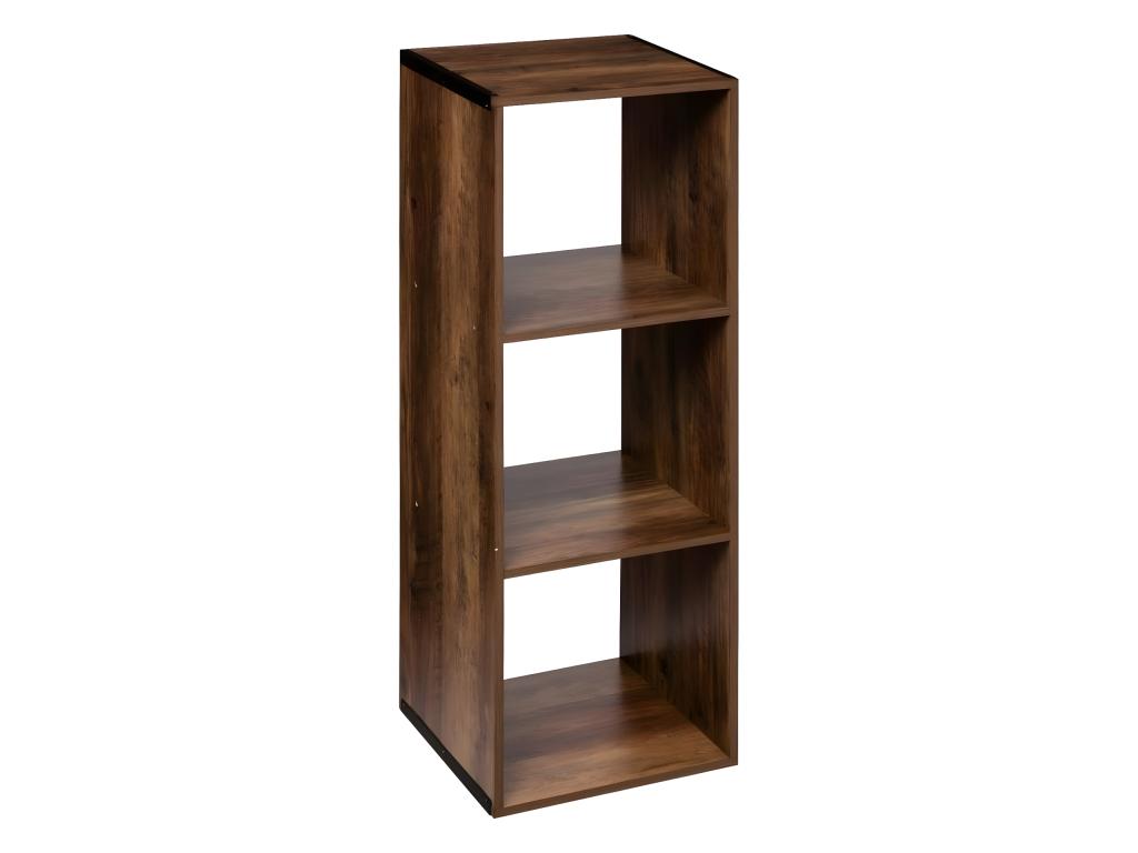 Dark brown wooden shelf - Length 34 x Depth 32 x Height 100 cm ERZK53715