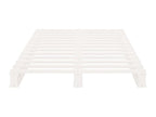 White pallet bed 100x200 cm solid pine wood KXTL97002