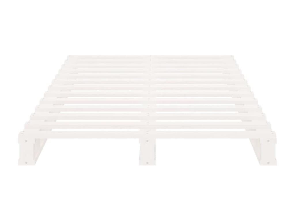 White pallet bed 100x200 cm solid pine wood KXTL97002