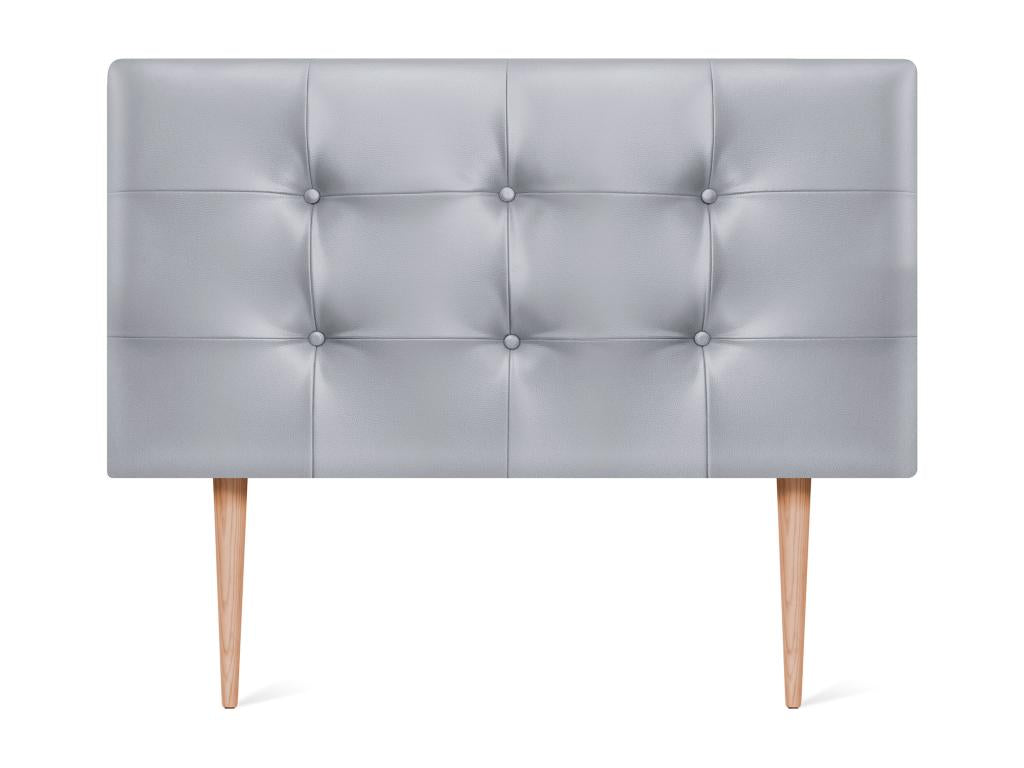 Elariva Faux Leather Upholstered Headboard 105x115cm with Legs for 105cm Bed - Silver DDWY61939