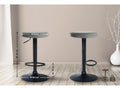 Set of 2 Bar Stools - Velvet / Metal - Grey - Elariva HSQR64404