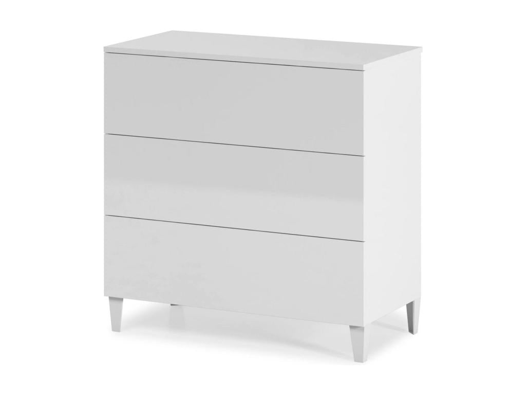 Chest of drawers, 3-drawer chest of drawers, bedroom chest of drawers, modern chest of drawers, 80x40x80 cm, white, UFDK31848