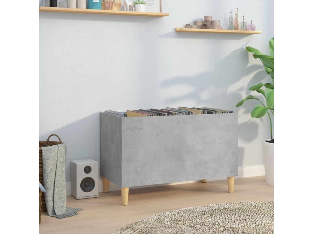 Concrete grey disc cabinet 74.5x38x48 cm engineered wood JRQG00746