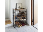 Boisona 5-Tier Shoe Rack, Wood and Black Metal - L66 cm BRWI43726