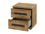 Elariva - Bed Set 140x200cm Bedside Tables Wood Effect VUEQ24986