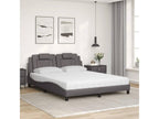 Bed with grey mattress 160x200 cm faux leather LYXL33025