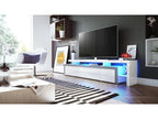 Elariva TV Stand - Anthracite and White Lacquered 227 cm with LED 52x227x35 VZJY03525