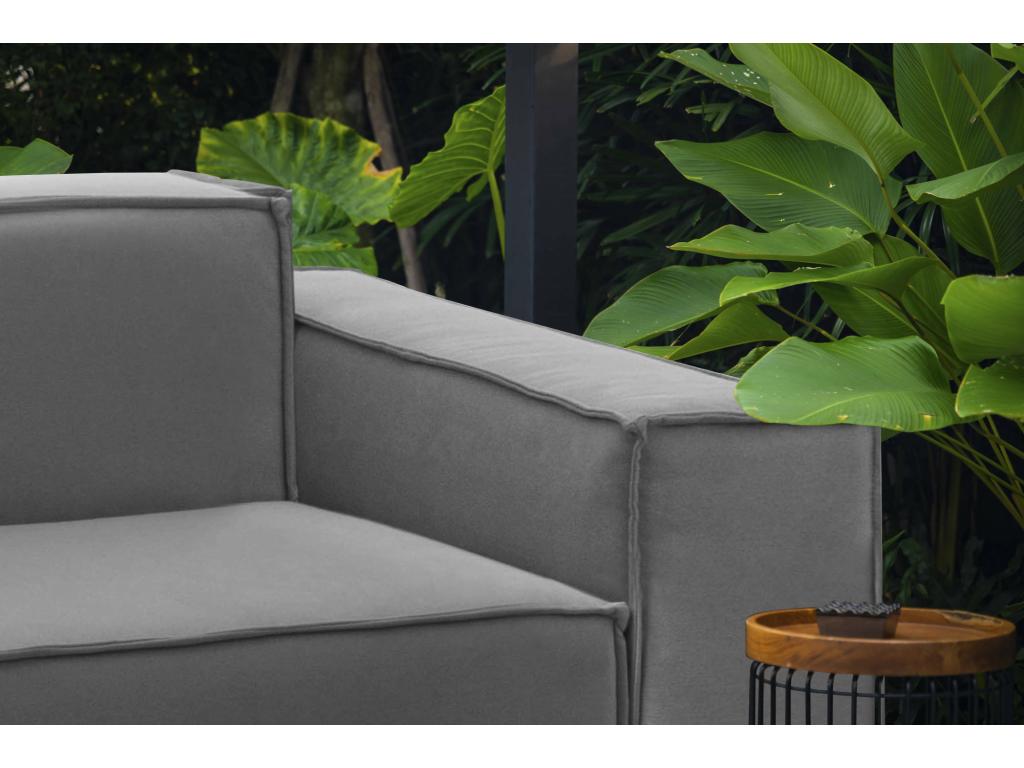 Boisona Armchair, Lounge Chair, Made in Italy, Relaxing Upholstered Fabric Armchair, 160x95h70 cm, Grey LKVE60520