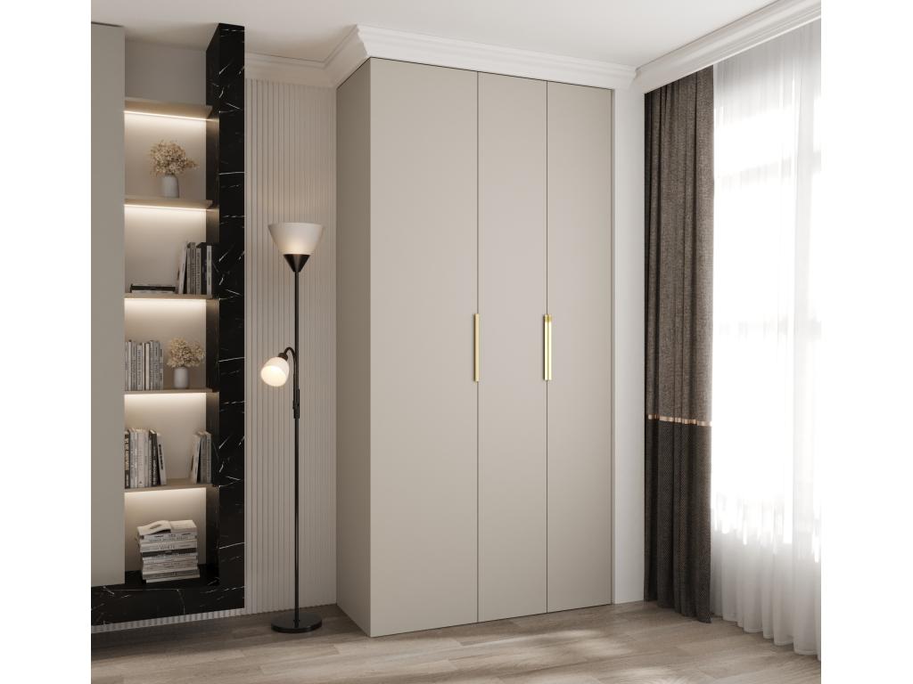 Hinged door wardrobe 4 245.5/120/40 3 doors cashmere/gold KYLK67009