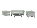 3-piece light grey velvet sofa set AGMY60959