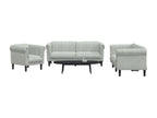 3-piece light grey velvet sofa set AGMY60959