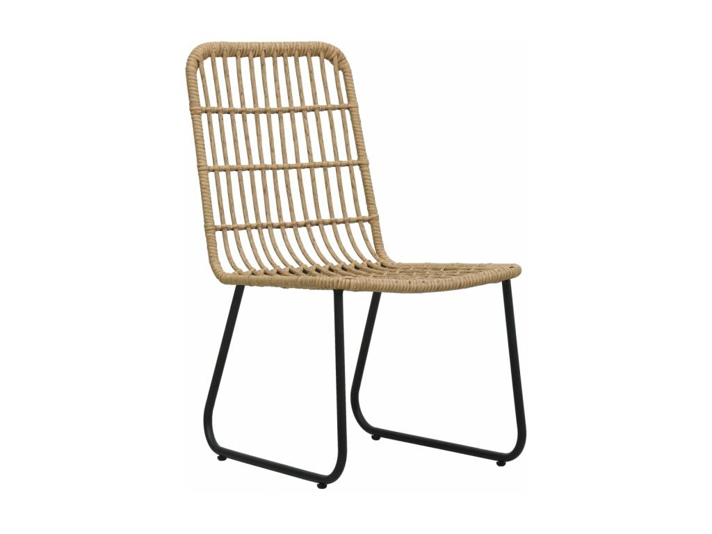 Set of 3 pcs Wicker Resin Oak BYYR89785