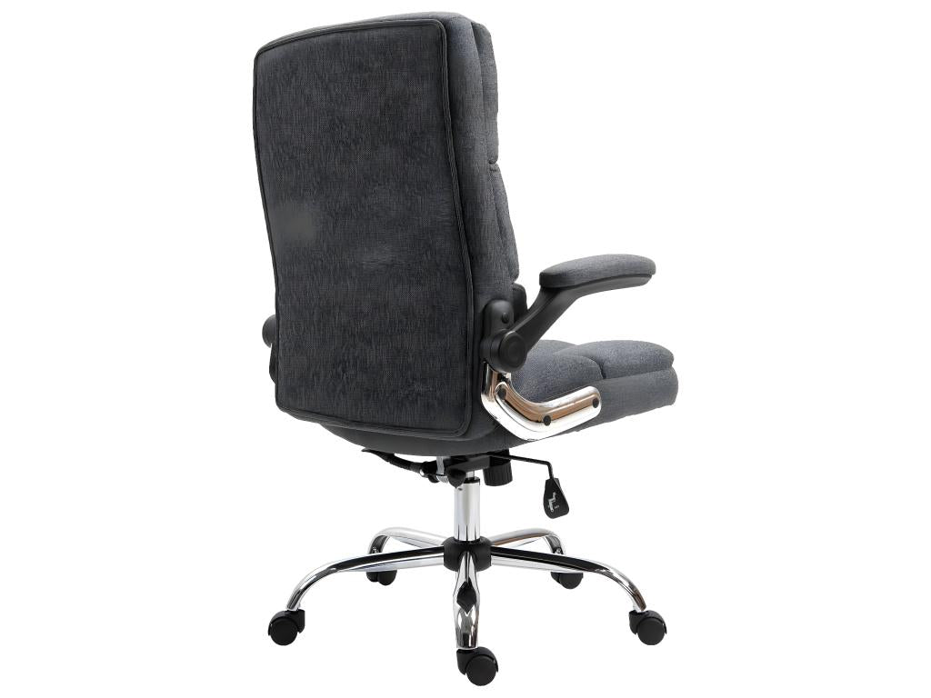 Lysvia-J21 office chair, height-adjustable swivel office chair - dark grey fabric/textile WUJX53454