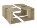 Coffee tables, 4 pcs, Oak, 33x33x33 cm, UHUV31714