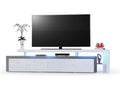 Elariva TV Stand - Anthracite and White Lacquered 227 cm with LED 52x227x35 VZJY03525