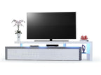 Elariva TV Stand - Anthracite and White Lacquered 227 cm with LED 52x227x35 VZJY03525