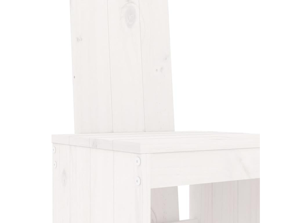 2-piece white bar stools, 40x42x120 cm, solid pine wood, UMUI95441