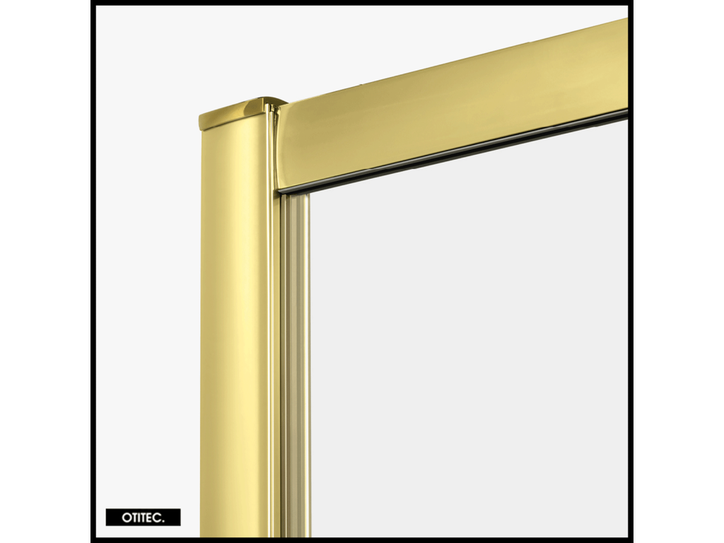 Shower Door with Side Panel - 100x80x200 - LIGHT GOLD - PREMIUM - RIGHT MZNI51093