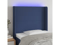 Blue LED Headboard 103x16x118/128 cm Fabric CHGK14544