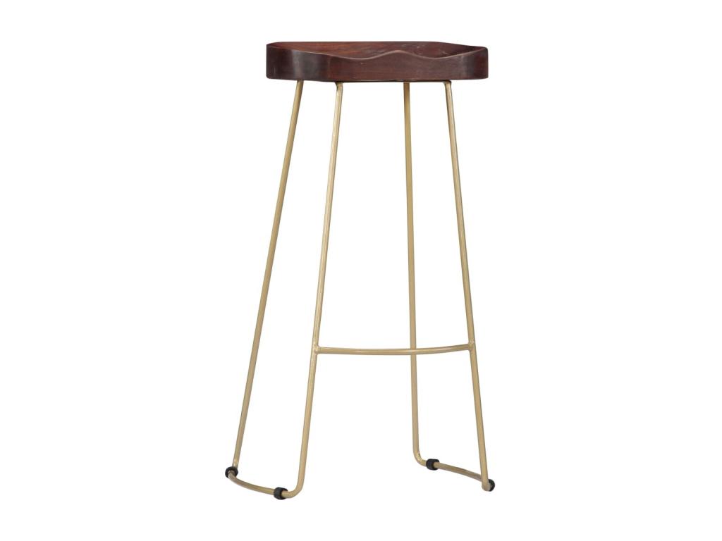 Boisona bar stools, set of 2, solid mango wood RFHF72268