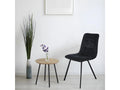Set of 2 black velvet chairs with black metal legs - Elariva KLKI35586