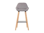 Bar stool - Fabric / Wood - Grey - Boisona FWQI69364