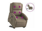 Electric reclining massage chair with cappuccino faux leather BMOU91722